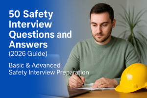 50 Safety Interview Questions and Answers 2026 Guide – Basic Advanced Safety Interview Preparation Home updated 2026 Redhat Safety Training Consulting