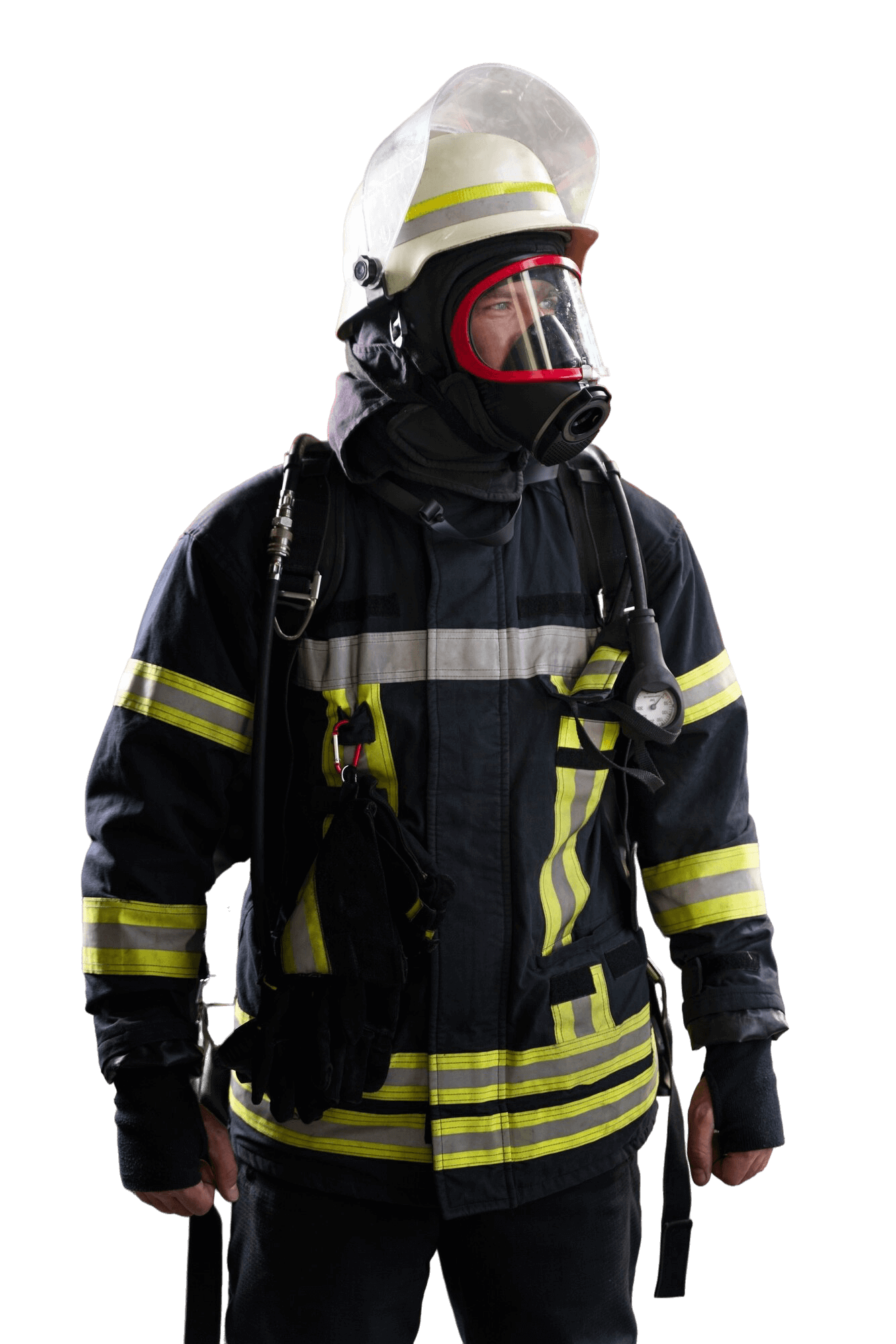 firefighter station equipped with protective suit fire mask 1 Fire And Safety Redhat Safety Training Consulting